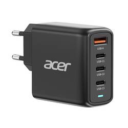 Acer USB nabíječka, GaN, 100 W, Dodávka energie, Power Delivery 2.0, Power Delivery 3.0, QC 2,0, QC 3.0, QC 4+, Adaptivní rychlé nabíjení, Rychlé nabíjení,
