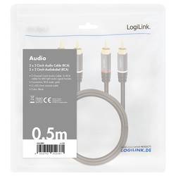 LogiLink CA1201 cinch audio kabel 0.5 m černá stíněný, barevně rozlišený