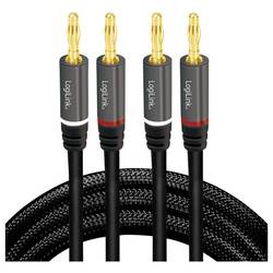 LogiLink CA1210 k reproduktoru audio kabel 3.0 m černá stíněný, barevně rozlišený