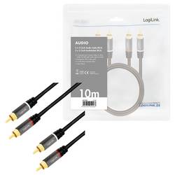 LogiLink CA1209 cinch audio kabel 10.0 m černá stíněný, barevně rozlišený