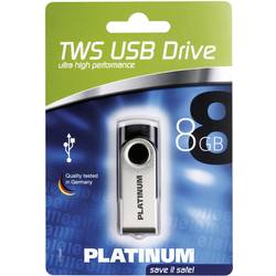 Platinum TWS USB flash disk 8 GB černá 177560-3 USB 2.0