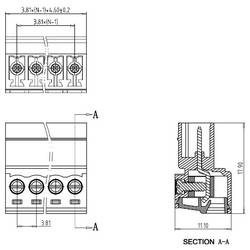 Donau Elektronik HNS381-05 Konektor PA66 , mosaz, ocel 8 A 300 V