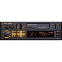 Pioneer Pioneer SXT-C10PS, Schwarz, 1 DIN, 88 W, 50 W, Android, AAC, FLAC, MP3, WAV, WMA autorádio retro design, DAB+ tuner, Bluetooth® handsfree zařízení