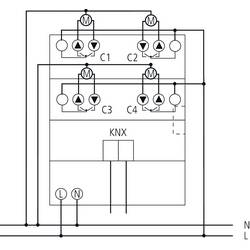 Theben KNX 4930250 ovládání žaluzií JMG 4 T KNX