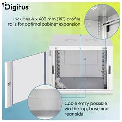 Digitus DN-37106 19 skříň pro datové sítě 9 U šedá, šedá (RAL 7035), světle šedá, šedobílá (RAL 7035)