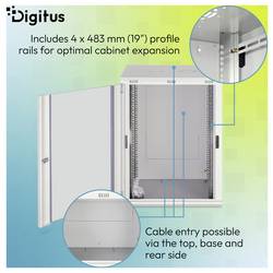 Digitus DN-37114 19 skříň pro datové sítě 16 U šedá, šedá (RAL 7035), světle šedá, šedobílá (RAL 7035)