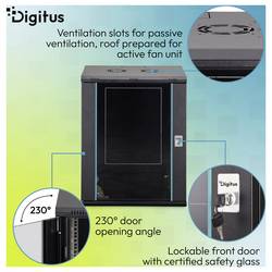 Digitus DN-37113 19 skříň pro datové sítě 16 U černá, černá (RAL 9005)