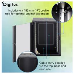 Digitus DN-37113 19 skříň pro datové sítě 16 U černá, černá (RAL 9005)