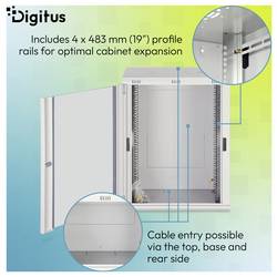 Digitus DN-37112 19 skříň pro datové sítě 16 U šedá, šedá (RAL 7035), světle šedá, šedobílá (RAL 7035)