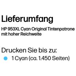 HP Ink 953XL originál Single azurová F6U16AE