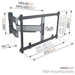 Vogels ELITE TVM TV držák na zeď 101,6 cm (40) - 195,6 cm (77) nakláněcí