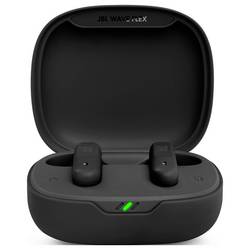 JBL Wave Flex špuntová sluchátka (In Ear) Bez kabelu, Bluetooth® stereo černá Nabíjecí pouzdro, Indikátor nabití, odolná vůči vodě sportovní