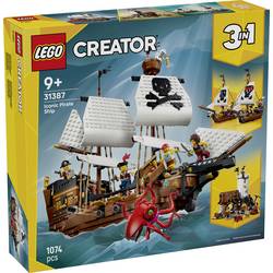 31387 LEGO® CREATOR Piratská loď přestavitelná v Burgu nebo dvojité lodi; stavebnice s 5 minifigurami