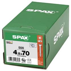 SPAX 1191010450705 šroub ze zápustnou hlavou 4.5 mm 70 mm T-STAR plus ocel 500 ks