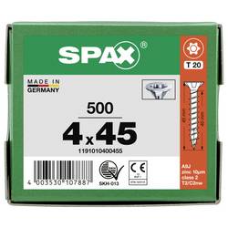 SPAX 1191010400455 šroub ze zápustnou hlavou 4 mm 45 mm T-STAR plus ocel 500 ks