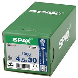 SPAX 1081010450305 šroub ze zápustnou hlavou 4.5 mm 30 mm křížová drážka Pozidriv ocel galvanizováno zinkem 1000 ks