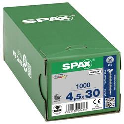 SPAX 1081010450305 šroub ze zápustnou hlavou 4.5 mm 30 mm křížová drážka Pozidriv ocel galvanizováno zinkem 1000 ks