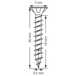 SPAX 1081010350205 šroub ze zápustnou hlavou 3.5 mm 20 mm křížová drážka Pozidriv ocel galvanizováno zinkem 1000 ks
