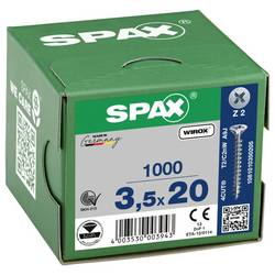 SPAX 1081010350205 šroub ze zápustnou hlavou 3.5 mm 20 mm křížová drážka Pozidriv ocel galvanizováno zinkem 1000 ks