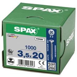 SPAX 1081010350205 šroub ze zápustnou hlavou 3.5 mm 20 mm křížová drážka Pozidriv ocel galvanizováno zinkem 1000 ks