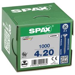 SPAX 1081010400205 šroub ze zápustnou hlavou 4 mm 20 mm křížová drážka Pozidriv ocel galvanizováno zinkem 1000 ks