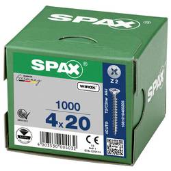 SPAX 1081010400205 šroub ze zápustnou hlavou 4 mm 20 mm křížová drážka Pozidriv ocel galvanizováno zinkem 1000 ks