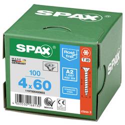 SPAX 1197000400603 šroub ze zápustnou hlavou 4 mm 60 mm T-STAR plus Nerezová ocel 100 ks