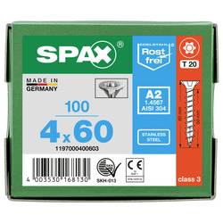 SPAX 1197000400603 šroub ze zápustnou hlavou 4 mm 60 mm T-STAR plus Nerezová ocel 100 ks