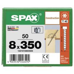 SPAX 1221010803505 sada kulatých šroubů do plechu 8 mm 350 mm T-STAR plus ocel 50 ks
