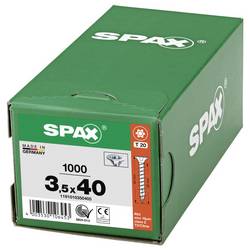 SPAX 1191010350405 šroub ze zápustnou hlavou 3.5 mm 40 mm T-STAR plus ocel 1000 ks