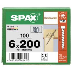 SPAX 1211010602005 sada kulatých šroubů do plechu 6 mm 200 mm T-STAR plus ocel galvanizováno zinkem 100 ks