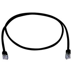 Telegärtner 100008329 RJ45 síťové kabely, propojovací kabely CAT 5e F/UTP 2.0 m černá samozhášecí, S průchodkou chránící proti zlomení 1 ks