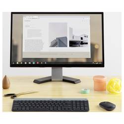 Logitech Slim Combo M bezdrátový sada klávesnice a myše Tiché klávesy US anglická, QWERTY grafit