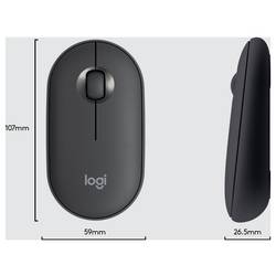 Logitech Slim Combo M bezdrátový sada klávesnice a myše Tiché klávesy US anglická, QWERTY grafit
