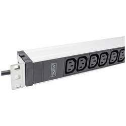 Digitus DN-95426 19 palec zásuvková lišta pro datové skříně 1 U zásuvka C13 10A Vhodné pro hloubku skříně: od 300 mm hliník, hliník (eloxovaný), černá, černá