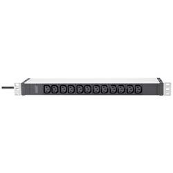 Digitus DN-95426 19 palec zásuvková lišta pro datové skříně 1 U zásuvka C13 10A Vhodné pro hloubku skříně: od 300 mm hliník, hliník (eloxovaný), černá, černá