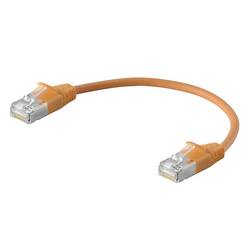 Weidmüller 3009480003 RJ45 síťové kabely, propojovací kabely CAT 6 SF/UTP 0.3 m oranžová S průchodkou chránící proti zlomení, s ochranou, samozhášecí 1 ks