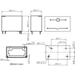 Hongfa HF161F-W/012-HT, HF161F-W/012-HT relé do DPS, monostabilní, 1 cívka, 277 V/AC, 31 A, 1 ks