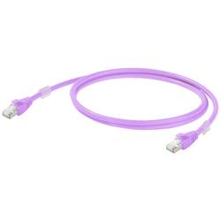 Weidmüller 2701550015 RJ45 síťové kabely, propojovací kabely CAT 6A S/FTP 1.50 m fialová s ochranou, stíněný, samozhášecí, S průchodkou chránící proti zlomení