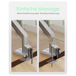 ICY BOX Monitorständer für einen Monitor držák na stůl pro monitor 1 Displej: (s) 81,3 cm (32) šedá, stříbrná