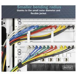 Digitus DK-1632-A-100S RJ45 síťové kabely, propojovací kabely CAT 6A, Kabel F/FTP 10 m šedá flexibilní provedení, extrémně tenký , bez halogenů 1 ks
