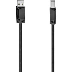 Hama USB kabel USB 2.0 USB-A zástrčka, USB-B zástrčka 1.50 m černá dvoužilový stíněný 00200602