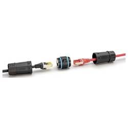 Digitus DN-93905-OD, RJ45 konektor, zásuvka, pouzdro RJ45, kryt konektoru RJ45, černá, černomodrá, 1 ks