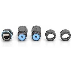 Digitus DN-93905-OD, RJ45 konektor, zásuvka, pouzdro RJ45, kryt konektoru RJ45, černá, černomodrá, 1 ks