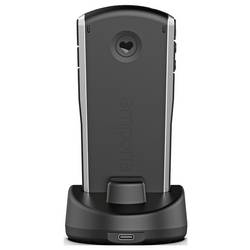 Emporia SIMPLICITY 2G telefon pro seniory IP54, tlačítko SOS, Funkce SOS, nabíjecí stanice černá, stříbrná