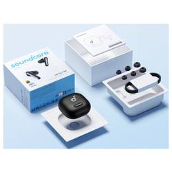 Anker Soundcore Liberty 4 NC sluchátka otevřená (On Ear) Bluetooth® stereo černá Potlačení hluku voděodolná, Nabíjecí pouzdro