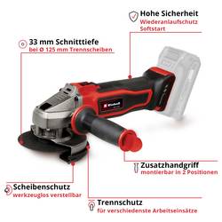 Einhell TE-AG 18/125-2 Li - Solo 4431168 Akumulátorová úhlová bruska 125 mm, bez akumulátoru, bez nabíječky, 2.5 Ah