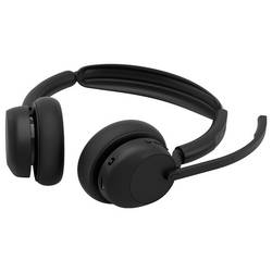 Jabra Evolve3 45 Stereo, LINK 390c, UC Headset otevřená (On Ear) Bluetooth®, Bez kabelu černá