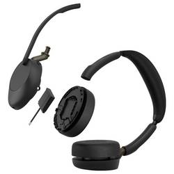 Jabra Evolve3 65 Stereo, LINK 390c, UC Headset otevřená (On Ear) Bluetooth® černá