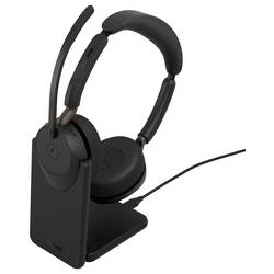 Jabra Evolve3 65 Stereo, LINK 390a, MS Headset otevřená (On Ear) Bluetooth® černá